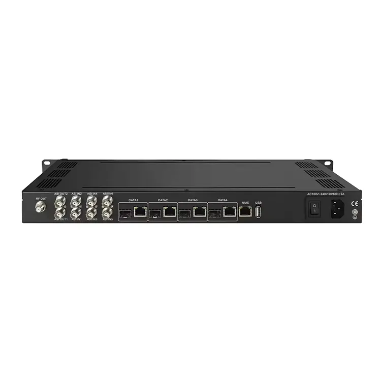 Moduldigital Headend TV sistem 16/24 in 1 ASI SFP input ke RF/CATV out DVB-T ISDB-T AIS-T Video Modulator