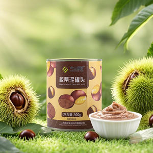 Materia prima de té de burbujas certificada Halal, barro de castañas enlatadas para té con leche Boba - Product Image 1