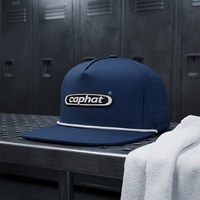 OEM Neu eingetroffene wasserdichte Sport-5-Panel-Golfmützen mit atmungsaktivem Hydro-Gewebe-Patch-Logo für Baseballmützen für Spiele auf dem Golfplatz