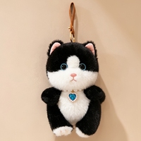Porte-clés en peluche personnalisé en coton PP, motif chat mignon, mini sac parfumé, faible MOQ, vente en gros
