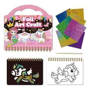 Set de Actividades Portátil para Niños, Sin Desorden, con Temática de Princesas de Dibujos Animados, Kits de Arte y Manualidades con Papel de Aluminio Colorido para Niños - Product Image 2