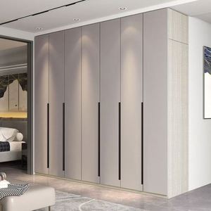Armoire moderne personnalisée en bois à portes coulissantes Armoire en bois design pour meubles de maison Armoire à vêtements en panneaux de particules - Product Image 4