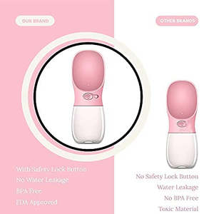 Ciotola Pieghevole per Animali Domestici all'Ingrosso per Passeggiate Quotidiane, Materiale Plastico Trasparente, Bottiglia Portatile con Bevitore per Animali - Product Image 2