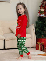 Ensemble de pyjamas assortis pour la famille, motif rennes rouges de Noël, en polyester, pour hommes, femmes et enfants, livraison directe
