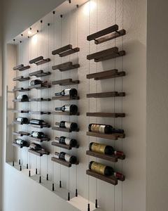 Estante flotante moderno para vino: diseño que ahorra espacio, fácil instalación, perfecto para apartamentos y bares pequeños - Product Image 2