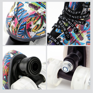 Nouvelles chaussures de patins à roulettes à double rangée résistantes à l'usure graffiti flash 2021 - Product Image 2