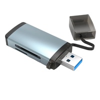 Lector de tarjetas de memoria portátil pequeño universal USB 3,0 a ranura doble SD TD OTG tipo C lector de tarjetas escritor