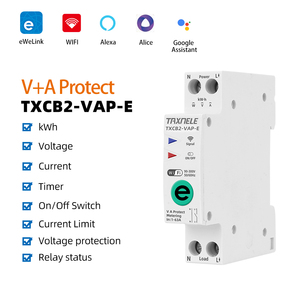 Ewelink WIFI Compteur d'énergie intelligent Protecteur de courant de tension Kwh Mesure Surveillance Disjoncteur Minuterie Relais 63A - Product Image 2