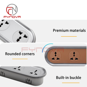 Regleta de Enchufes Multifuncional Empotrada con Orificio para Cable, Conector Eléctrico Universal con Puerto USB y RJ45 para Escritorio de Oficina - Product Image 4