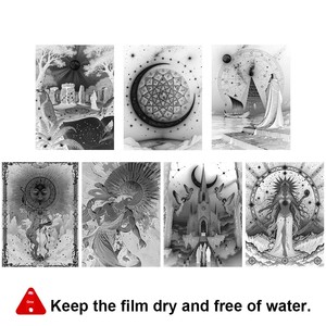 Ánh sáng mặt trời-Cảm biến cảnh quan nghệ thuật kỹ thuật số clipboard màu cyanotype kiến trúc phim gốc A5 phong cách hiện đại giấy cyanotype - Product Image 4