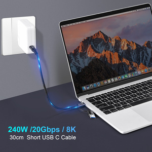 <span class=keywords><strong>USB</strong></span> C 3.<span class=keywords><strong>2</strong></span> 20Gbps สายเคเบิลข้อมูล USB3.0สองหัว C + ชาร์จเร็ว240W Cable1m วิดีโอ HD 8K 2M 3M - Product Image 5