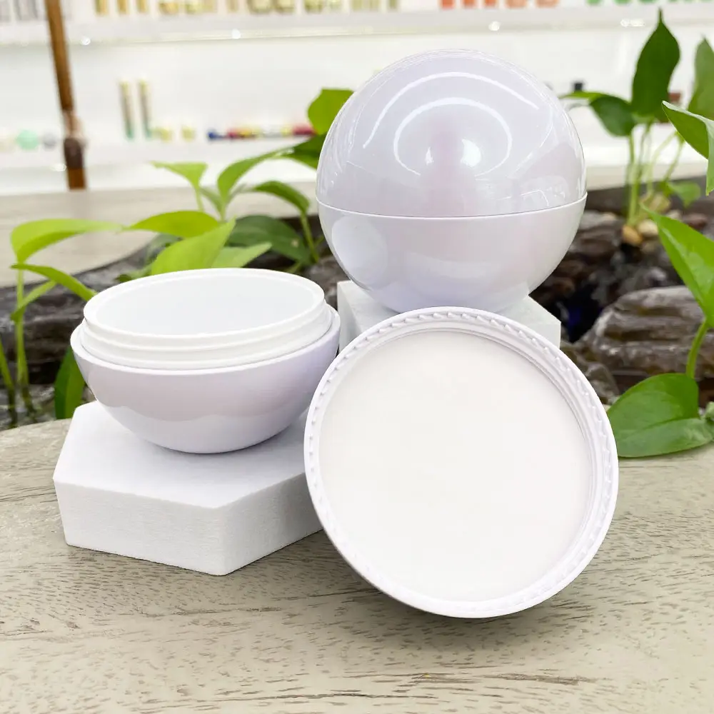15g 30g 50g Round Sphere Ball Shape Cosmetic Jar Plastic eco friendly Empty Luxury Elegant Cosmetics round cream containers
