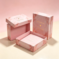 HTD 2026 Maßgefertigte Hochwertige Starre Karton-Geschenkbox mit Deckel und Boden in Rosa, Schaumstoffeinlage für Kosmetikverpackungen aus Recyclingmaterialien