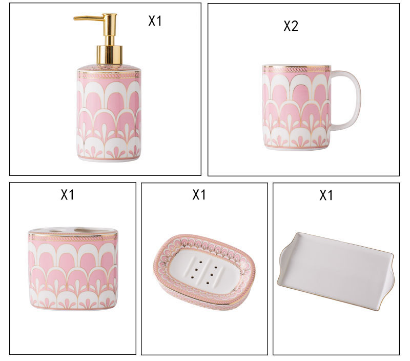 Ensemble rose 6 pièces