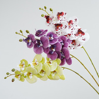 Bunga Anggrek Phalaenopsis Artificial Silky Touch 78cm, Tangkai Bunga PVC Realistis, Dekorasi Pernikahan