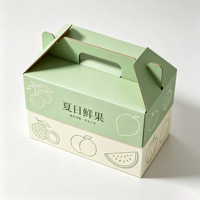 Boîte d'emballage pour fruits écologique personnalisée, boîte cadeau en papier pliable portable pour avocat, citron, orange, vente en gros OEM