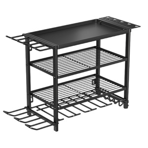 Sea Shark Wall Mounted <b>Tool</b> Rack 3 Tier Carbon Steel Garage <b>Storage</b> Organizer For Power <b>Tools</b> And Accessories - Product Image 5