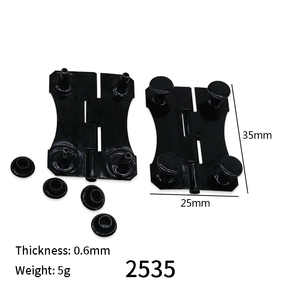 หนัก35*25มม. 25*25มม. สีดำสี่หลุมเหล็กอุปกรณ์ฮาร์ดแวร์อัลบั้มภาพขาตั้งกรอบรูปบานพับพร้อมฝาครอบ - Product Image 2