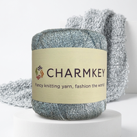 Shiny Metallic Glitter Braided Hand Knitting Yarn 100% Polyester Cord Yarn for Crochet Bag, Macrame Wall Hanging