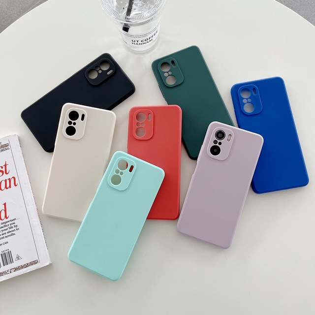 Colorful Matte Soft Silicone TPU Phone Case for Xiaomi 12 for Redmi 13C 12 Note 13R Pro 5G Protective Cover Phone TPU Phone Case