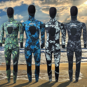 Traje de Neopreno de 2mm Personalizable con Camuflaje para Pesca Submarina, para Hombre y Mujer, de Dos Piezas, para Barranquismo y Buceo Libre, con Capucha Frontal, Protección UV, Manga Larga - Product Image 2