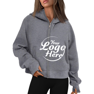 Terry 100% Cotton Sweatshirt Zip up Hoodies Fleece <b>Jackets</b> Oversized Sweatshirts Fall Fashion Outfits 2025 Sweaters Winter - Product Image 5