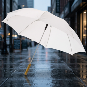 Parapluie automatique Lisa 23'' avec poignée en bois droite de style chinois à trois plis, modèle 109017-9 - Product Image 3