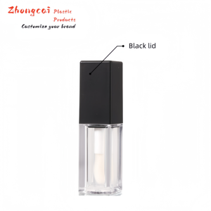 Thấp moq rõ ràng vuông Lip Gloss ống 5ml nhựa rỗng Lip chai dầu bàn chải lớn mỹ phẩm với nhãn hiệu riêng - Product Image 6