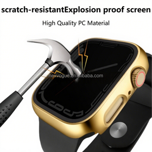 Nouvelle coque NEXVOGUE pour la protection de la vie privée pour montre S9/S10 tailles 45 mm/41 mm, film trempé, design de luxe tendance, <span class=keywords><strong>7</strong></span> couleurs - Product Image 4