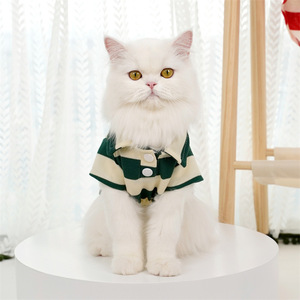 Vêtements d'été rayés pour animaux de compagnie, t-shirt fin pour chiens et chats, vêtements de loisirs de petite et moyenne taille - Product Image 5