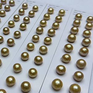 ไข่มุกเอดิสันน้ำจืดย้อมสีทองขนาด11-12มม. จับคู่สำหรับทำเครื่องประดับไข่มุกหลวม - Product Image 1