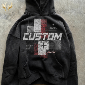 Custom Men Drop Shoulder Pullover <strong>Hoodie</strong> Vintage Acid Wash Distressed DTG Graphic Print Oversized Boxy <strong>Grunge</strong> Streetwear Hoodies - Product Image 6