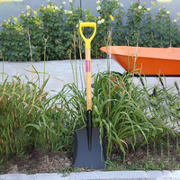 Vente directe usine : Outils à main de construction – Meilleure pelle carrée à pointe en acier au carbone et au manganèse pour jardin, avec manche