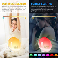 Réveil Lumière Lever du soleil Réveil Mode de réglage de l'écran Veilleuse RVB pour la chambre et la maison