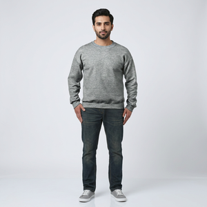 Sudadera de Invierno para Hombre, Estilo Urbano, 100% Algodón, Personalizada, Holgada, con Capucha, Color Sólido, Hombros Caídos - Product Image 1