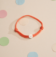 Inspire Jewelry Bracelet corde Minimalisr avec breloques vierges en acier inoxydable PERSONNALISÉ POUR ENFANTS DISQUE INITIAL CORD