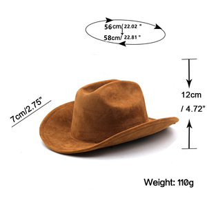 <span class=keywords><strong>Chapeau</strong></span> Lihua à bord roulé, formel, tibétain, de <span class=keywords><strong>cérémonie</strong></span>, style western, cowboy, soleil, pour homme et <span class=keywords><strong>femme</strong></span>, en daim et velours, équestre, casquette de jazz, toutes saisons - Product Image 5