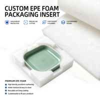 Insert en mousse EPE découpé sur mesure, protection antichoc, doublure anti-collision, perle pour la protection du transport de vaisselle en céramique