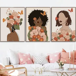 Poster di tela donna fiore - Product Image 1