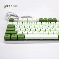 Prosub Cherry OEM 108 Touches Sublimation Blanches Matériau PBT Personnalisé Impression 3D Sublimation Keycaps pour Clavier Mécanique