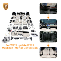 Accessoires automobiles : Kit de modernisation de l'intérieur pour Mercedes-Benz W221 vers W223 – Tableau de bord, console centrale, panneaux de porte, housses de siège