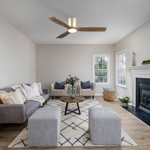 Hsg mô hình 801l LED quạt trần với ánh sáng 52 inch lưỡi gỗ vàng LED ánh sáng Quạt trần - Product Image 4