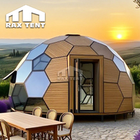 Dôme hexagonal préfabriqué, tente géodésique pour hôtel de glamping de luxe