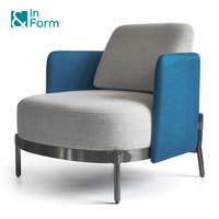 Canapé siège unique Design de luxe nordique élégant salon hôtel base en métal loisirs salon canapé chaise accoudoir moderne canapé d'appoint