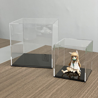 Boîte de présentation anti-poussière en acrylique transparent personnalisée, panneaux de 5 mm pour figurines de collection, assemblage DIY, bureau/vente au détail pour le rangement
