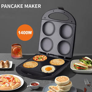 Machine à sandwich 4 tranches Machine à gaufres multifonctionnelle pour le petit-déjeuner à la maison Mini Egg Bubble Donut Waffle Maker - Product Image 4