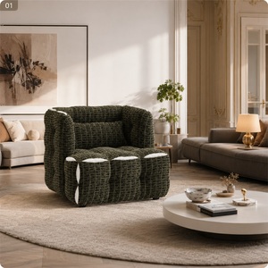 Poltrona Chesterfield Moderna <span class=keywords><strong>di</strong></span> Lusso <span class=keywords><strong>Fen</strong></span> <span class=keywords><strong>Di</strong></span>, Set Singolo Reclinabile per il Relax, Divano Letto Modulare con Imbottitura in Spugna e Rivestimento in Tessuto - Product Image 4