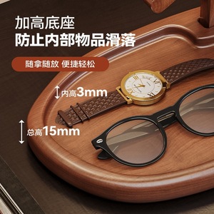 Solid Wood <b>Desktop</b> Organizer Christmas Tree Shape Key Tray Storage Display Office Home Use Multipurpose Standing Type Pine Wood - Product Image 2