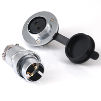 Nouveau connecteur de câble d'alimentation plaqué or à 2345678 broches avec couvercle anti-poussière pour prise et prise d'aviation GX25