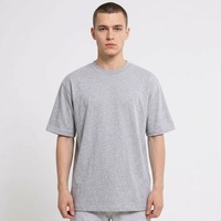 T-shirt Homme Oversize Streetwear Col Tombant Personnalisé avec Logo, Qualité Supérieure, Coupe Boxy, Grammage Lourd, Couleurs Variées, OEM ODM